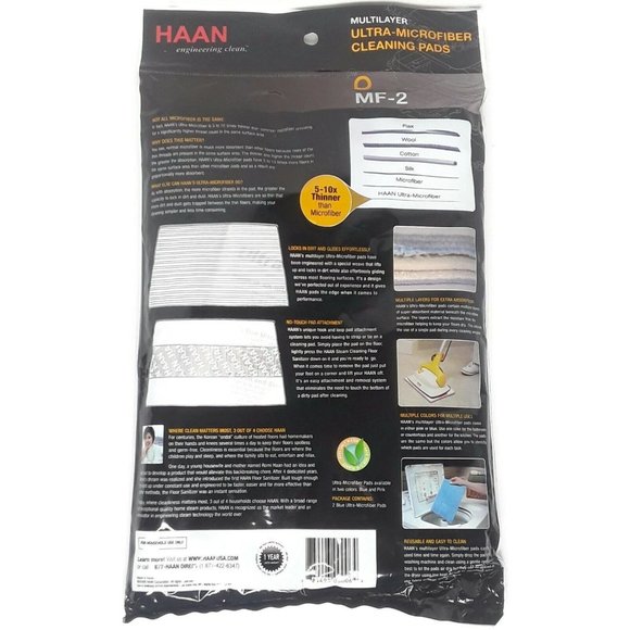 Haan MF-2 Ultra Microfiber Cleaning Pads FS 20 30 50 LOT OF 2 New Packs 4 Total - Picture 4 of 7